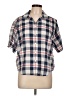 Koret Plaid Blue Short Sleeve Blouse Size L - photo 1