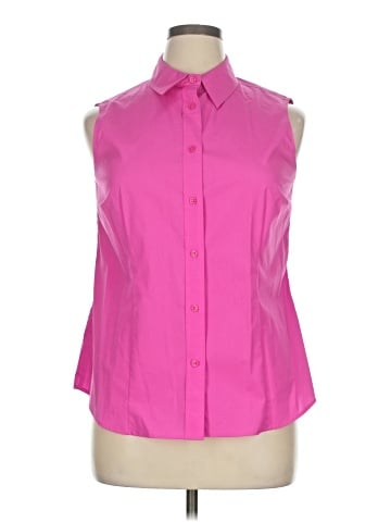 Jones New York Signature Sleeveless Button-Down Shirt (view 1)