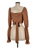 Shein Brown Long Sleeve Blouse Size 6 - photo 2