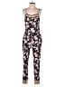 Ash Rain + Oak 100% Rayon Floral Black Jumpsuit Size S - photo 1