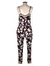 Ash Rain + Oak 100% Rayon Floral Black Jumpsuit Size S - photo 2