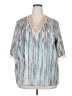 Unbranded 100% Polyester Teal 3/4 Sleeve Blouse Size 3X - photo 1