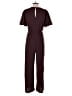 Studio B by BOBEAU Solid Burgundy Jumpsuit Size M - photo 2