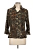 Kathy Che 100% Polyester Animal Print Brown 3/4 Sleeve Blouse Size 10 - photo 1
