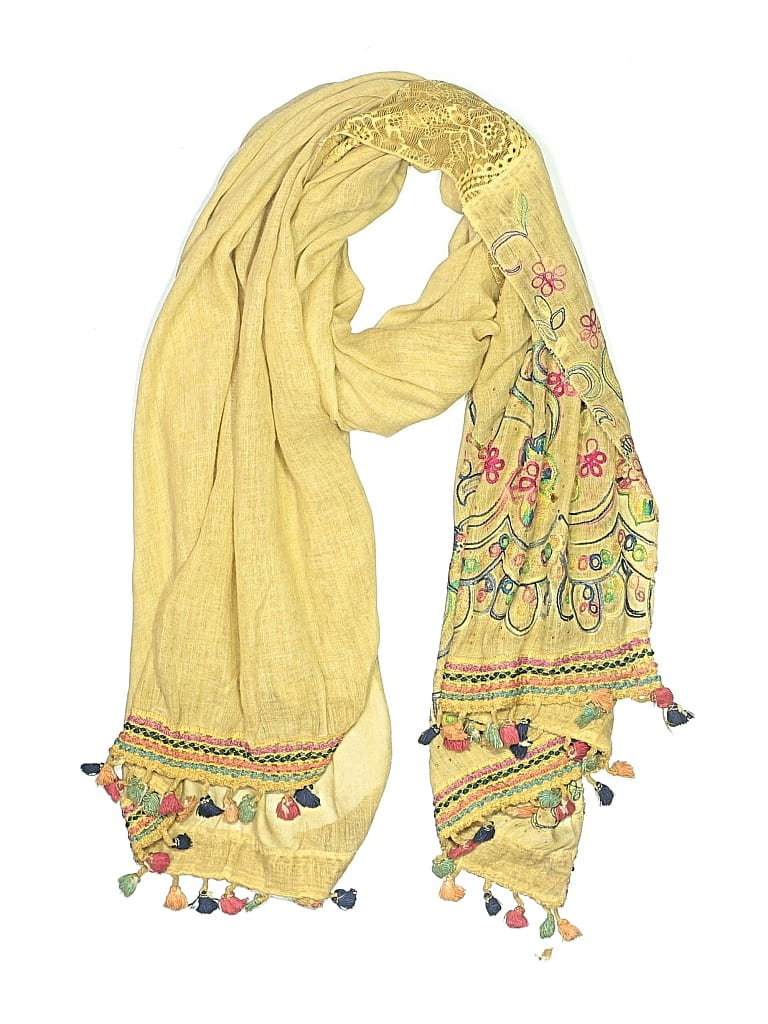 Pre-owned Unbranded Scarf In Yellow