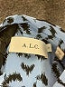 A.L.C. 100% Silk Animal Print Blue Cocktail Dress Size 0 - photo 6