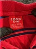 IZOD 100% Cotton Stripes Red Long Sleeve Onesie Size 6-9 mo - photo 3