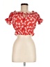 Whistles 100% Viscose Red Short Sleeve Blouse Size 2 - photo 1