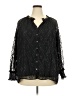 Cupio 100% Polyester Black 3/4 Sleeve Blouse Size 2X - photo 1