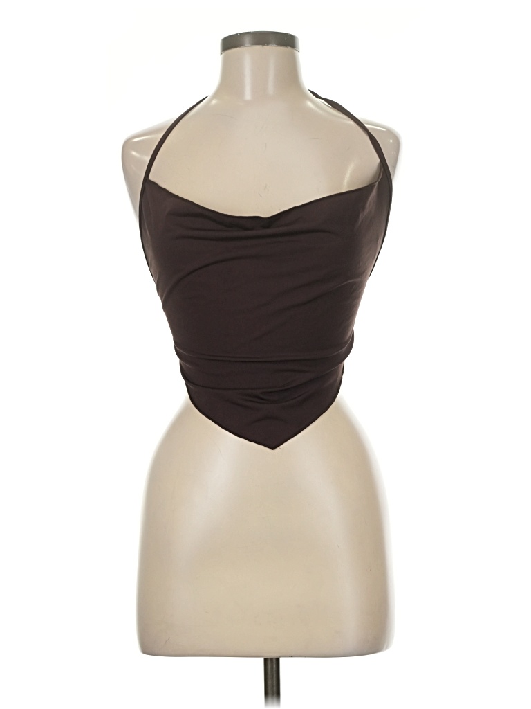 Pre-owned Shein Tank Top Brown Strapless Neckline Tops