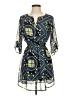 En Focus Studio 100% Polyester Paisley Blue Casual Dress Size 4 (petite) - photo 1