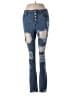 Shein Hearts Blue Jeans Size S - photo 1