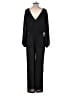 White House Black Market 100% Polyester Solid Black Jumpsuit Size 2 - photo 2