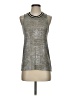 Trouve Silver Sleeveless T-Shirt Size XS - photo 1