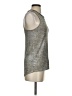 Trouve Silver Sleeveless T-Shirt Size XS - photo 4