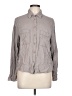 Express 100% Rayon Gray Long Sleeve Button-Down Shirt Size L - photo 1