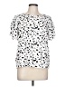 Shein 100% Polyester Animal Print White Short Sleeve Blouse Size L - photo 1