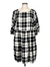 Esby Plaid Black Casual Dress Size L - photo 1