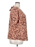 Papermoon 100% Polyester Animal Print Orange Short Sleeve Blouse Size XXL - photo 4