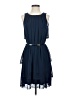 Jessica Simpson 100% Polyester Solid Blue Casual Dress Size 4 - photo 1