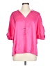Unbranded Pink 3/4 Sleeve Blouse Size L - photo 1