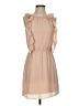Scoop NYC 100% Polyester Solid Tan Casual Dress Size P (petite) - photo 1