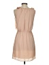 Scoop NYC 100% Polyester Solid Tan Casual Dress Size P (petite) - photo 2