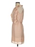 Scoop NYC 100% Polyester Solid Tan Casual Dress Size P (petite) - photo 5