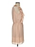 Scoop NYC 100% Polyester Solid Tan Casual Dress Size P (petite) - photo 4