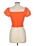 Shein 100% Polyester Orange Short Sleeve Top Size 8 - 10 - photo 2