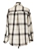 Unbranded 100% Polyester Plaid Gray Long Sleeve Blouse Size L - photo 2