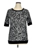 Bobbie Brooks Animal Print Black Short Sleeve Blouse Size 1X - photo 1