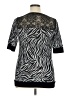 Bobbie Brooks Animal Print Black Short Sleeve Blouse Size 1X - photo 2