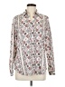 Ann Taylor 100% Polyester Paisley Ivory Long Sleeve Blouse Size M - photo 1