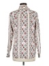 Ann Taylor 100% Polyester Paisley Ivory Long Sleeve Blouse Size M - photo 2