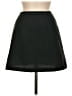 Necessary Objects Solid Black Green Faux Leather Skirt One size - photo 1