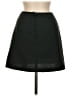 Necessary Objects Solid Black Green Faux Leather Skirt One size - photo 2