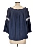 Chico's 100% Polyester Blue 3/4 Sleeve Blouse Size Lg (2) - photo 2