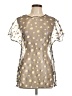 Unbranded 100% Polyamide Gold Short Sleeve Blouse Size L - photo 1