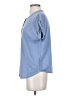 Splendid Blue Short Sleeve Blouse Size S - photo 5