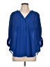Torrid 100% Polyester Blue 3/4 Sleeve Blouse Size Lg Plus (0) - photo 1