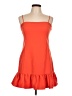 Glam Solid Orange Casual Dress Size L - photo 1