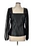 Shein 100% Polyester Black Green Long Sleeve Blouse Size L - photo 1