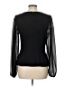 Shein 100% Polyester Black Green Long Sleeve Blouse Size L - photo 2