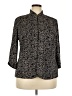 Alex Evenings Paisley Black 3/4 Sleeve Blouse Size 1X - photo 1
