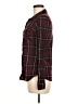 Assorted Brands 100% Polyester Plaid Burgundy Long Sleeve Blouse Size M - photo 5