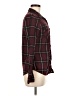 Assorted Brands 100% Polyester Plaid Burgundy Long Sleeve Blouse Size M - photo 4