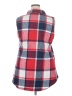 Unbranded 100% Polyester Plaid Red Sleeveless Blouse Size 2X - photo 2