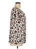Worthington Animal Print Ivory Short Sleeve Blouse Size XL - photo 4