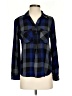 Side Stitch 100% Rayon Blue Long Sleeve Polo Size S - photo 1